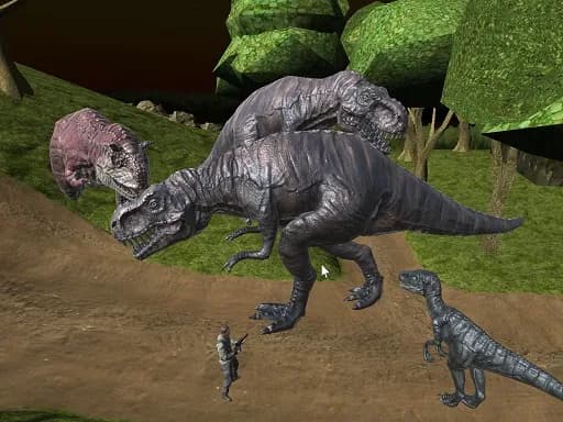 Gece Yarısı Çoklu Oyunculu Dinozor Avı