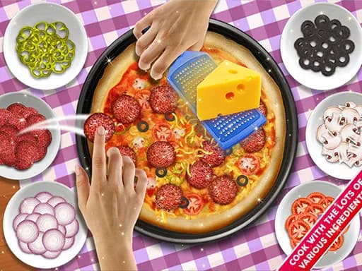 Çocuklar için Pizza Şefi Pişirme Oyunu - Kızlar için Pişirme Oyunu
