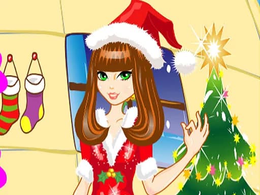 Noel Kızı Kıyafet Giydirme