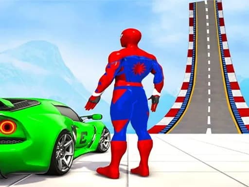 ZigZag Araba Spiderman Yarışçısı -3D