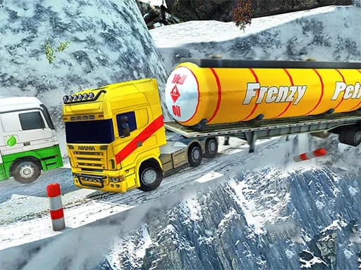 Aşırı Kış Petrol Tankeri Kamyonu Sürüşü