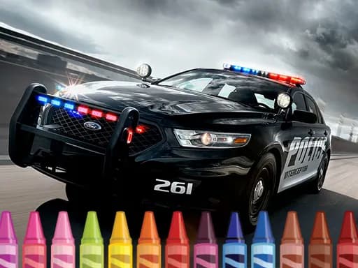 Polis Arabaları Boyama