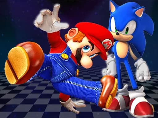 Süper Mario &amp; Sonic FNF Dans